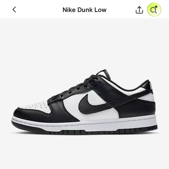 Nike Shoes - Nike Women Dunk Low Black and White Sneakers